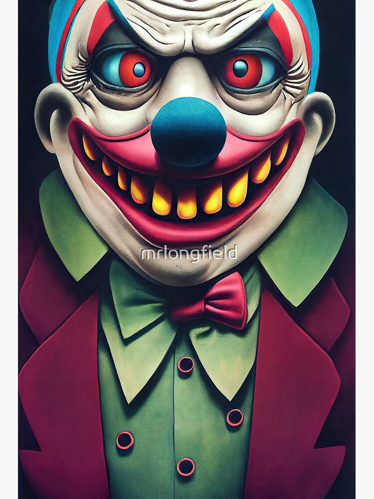 Clown Art Work Laminated Wood Creepy Funny high quality 30