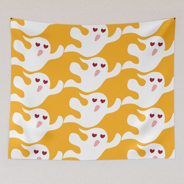 Item preview, The Cutie Little Ghost love heart Shaped Eyes Pattern designed and sold by Moyanana.