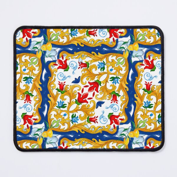 Item preview, Sicilian tiles,mediterranean,blue tiles ,lemons  designed and sold by MariaMarinova.
