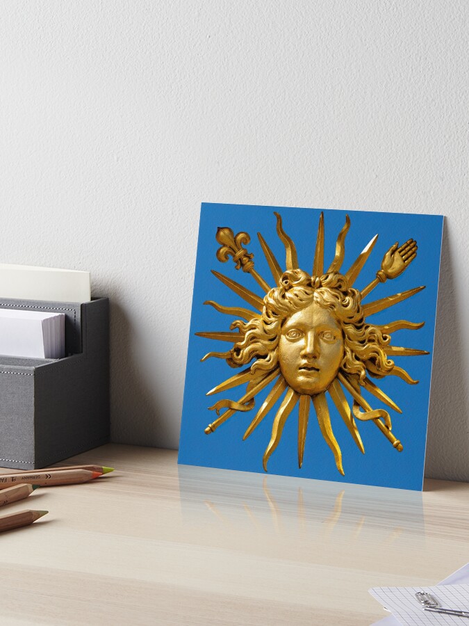 Symbol of Louis XIV the Sun King - Blue Background Jigsaw Puzzle