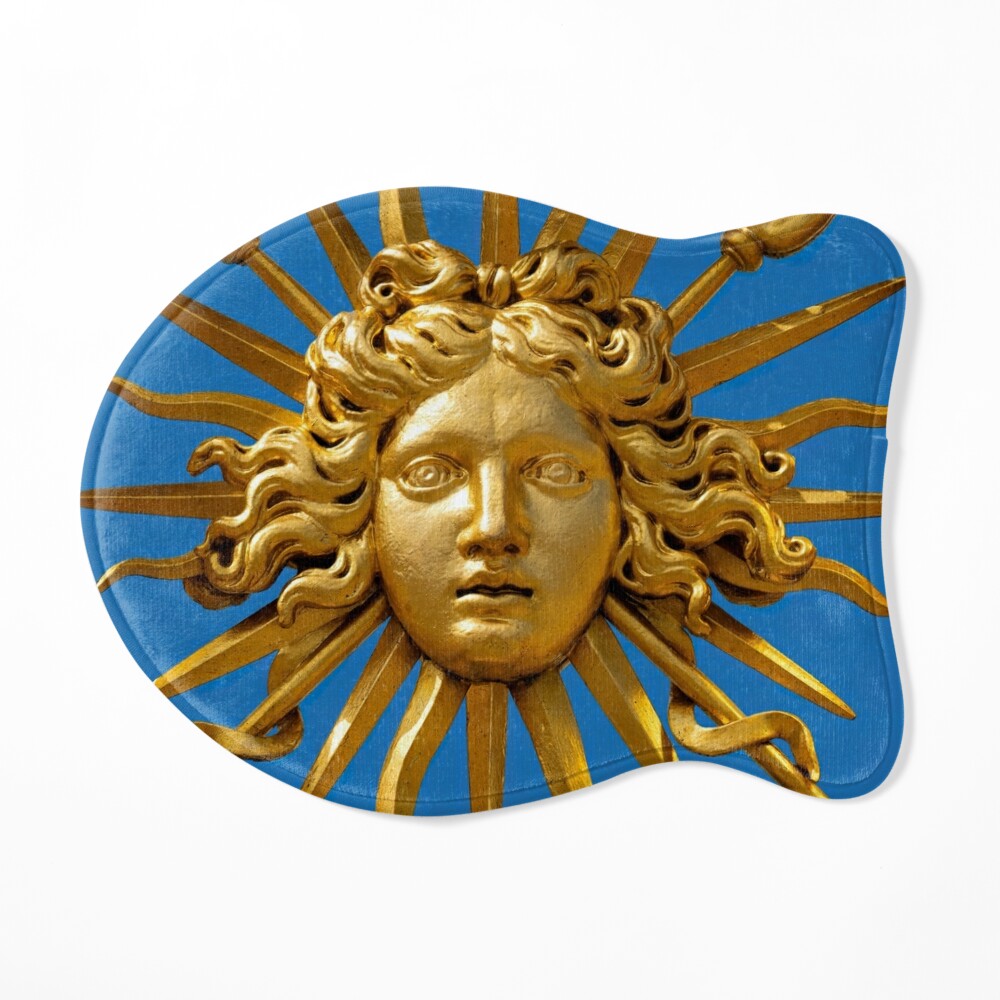 Symbol of Louis XIV the Sun King - Blue Background Jigsaw Puzzle