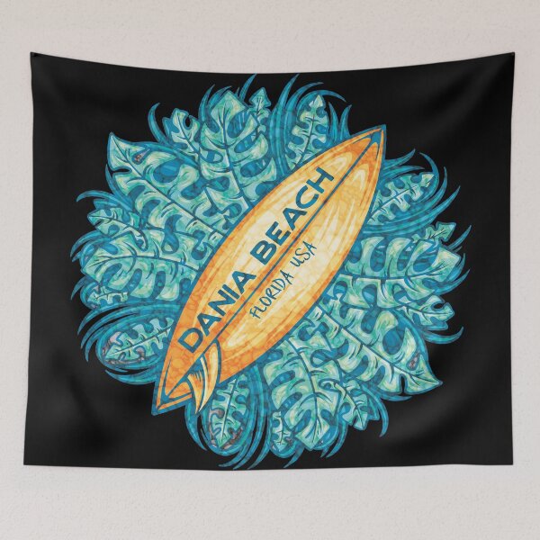 Item preview, Dania Beach Tropical Surboard designed and sold by LanikaiBeach.