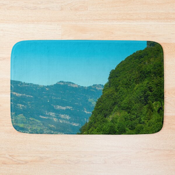 Item preview, Aerial View over Lake Lucerne and Mountain Peak with an Elevator in a Sunny Day designed and sold by Mats Silvan.