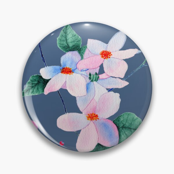 Item preview, Pastel floral composition with blue background designed and sold by LouiseRossArt.