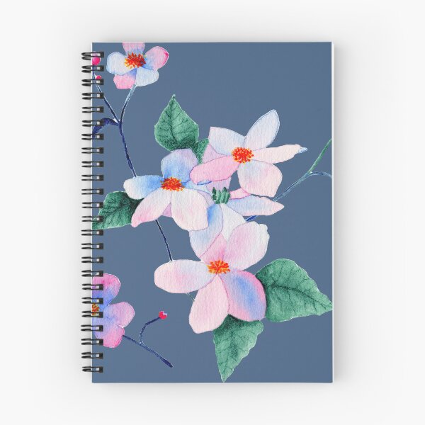 Item preview, Pastel floral composition with blue background designed and sold by LouiseRossArt.