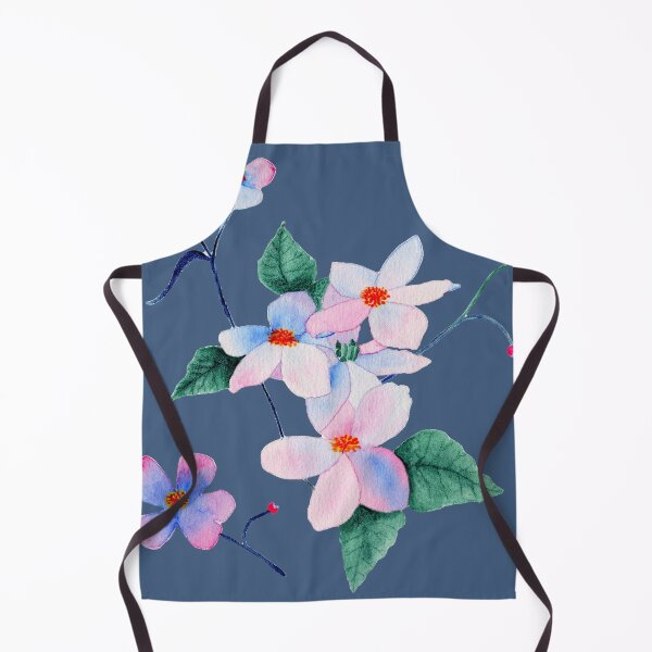 Item preview, Pastel floral composition with blue background designed and sold by LouiseRossArt.