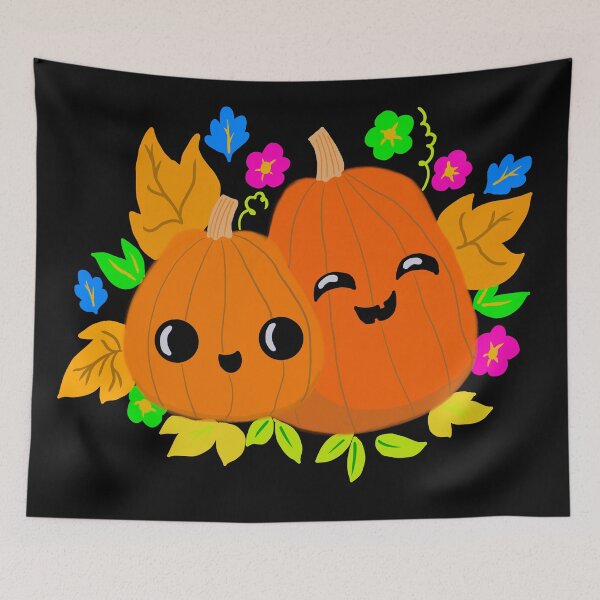 Item preview, Super cute  jolly festive  pumpkin friends with floral motif’s  designed and sold by LynseysArtShop.