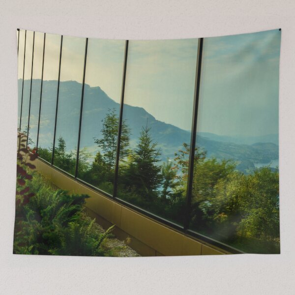 Item preview, Hotel Five Stars Burgenstock with Glass Wall with reflection over Lake Lucerne and Mountain designed and sold by Mats Silvan.