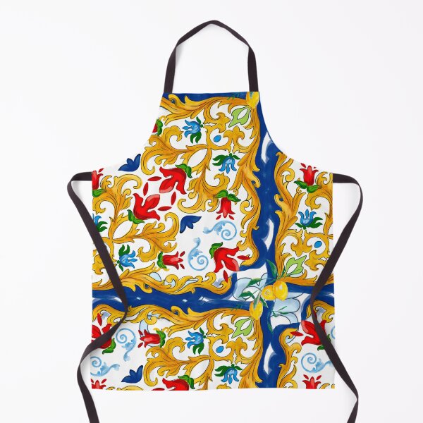 Item preview, Sicilian tiles,mediterranean,blue tiles ,lemons designed and sold by MariaMarinova.