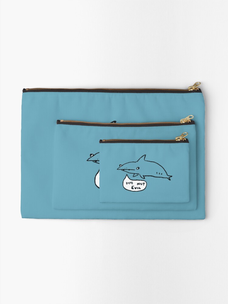 Alternate view of Sharks Aren't Evil Zipper Pouch