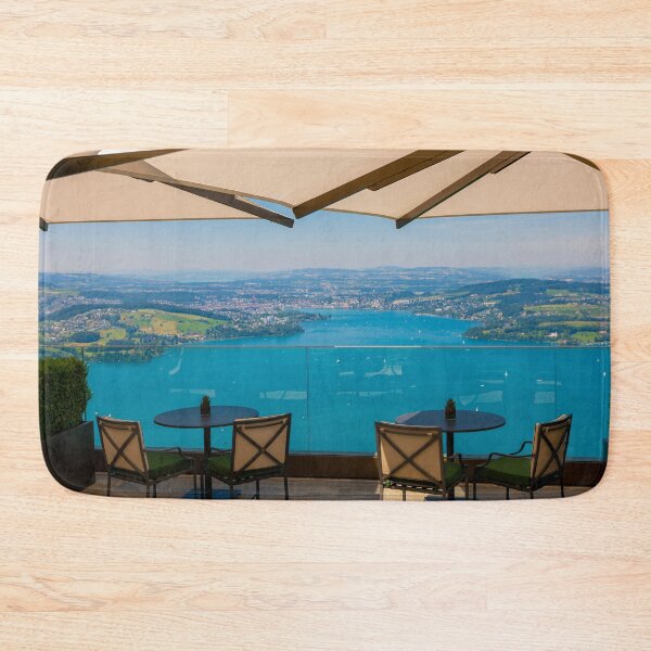 Item preview, Hotel Five Stars Burgenstock with Terrace over Lake Lucerne and Mountain in Sunny Day designed and sold by Mats Silvan.