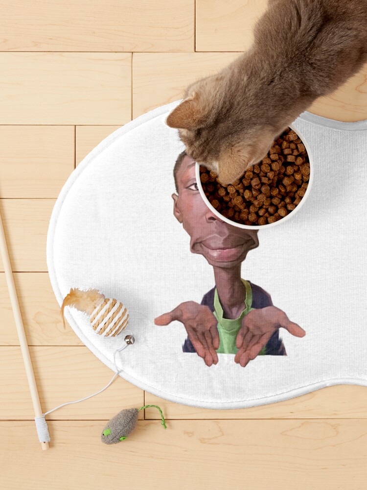 Alternate view of Khaby Lame Caricature Cutout Pet Mat