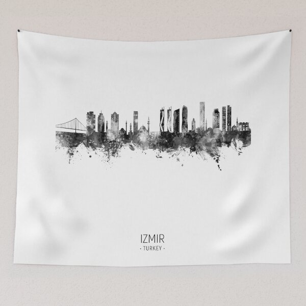 Aperçu de l'œuvre Izmir Turkey Skyline créée et vendue par ArtPrints.