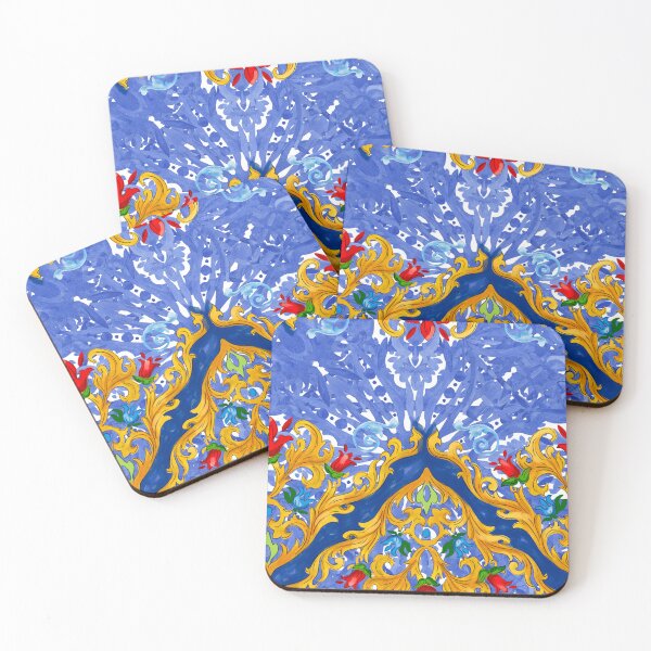 Item preview, Sicilian tiles,mediterranean,blue tiles ,lemons  designed and sold by MariaMarinova.