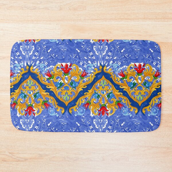 Item preview, Sicilian tiles,mediterranean,blue tiles ,lemons  designed and sold by MariaMarinova.