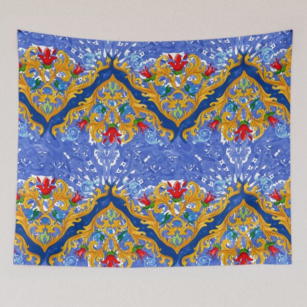 Item preview, Sicilian tiles,mediterranean,blue tiles ,lemons  designed and sold by MariaMarinova.