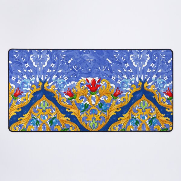 Item preview, Sicilian tiles,mediterranean,blue tiles ,lemons designed and sold by MariaMarinova.