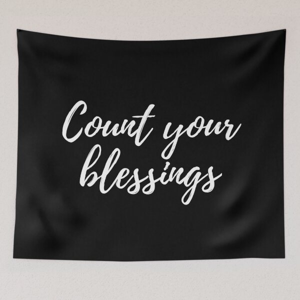 Item preview, Count your blessings -Three word motivational quote designed and sold by DesignsByDaddy.