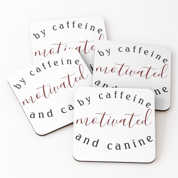 Item preview, motivated by caffeine and canine designed and sold by qofebean.