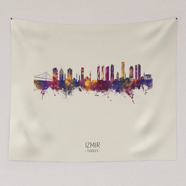 Aperçu de l'œuvre Izmir Turkey Skyline créée et vendue par ArtPrints.