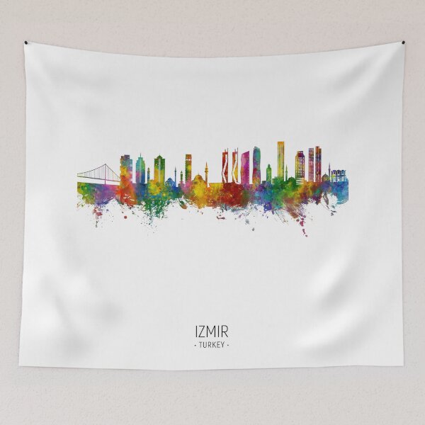 Aperçu de l'œuvre Izmir Turkey Skyline créée et vendue par ArtPrints.