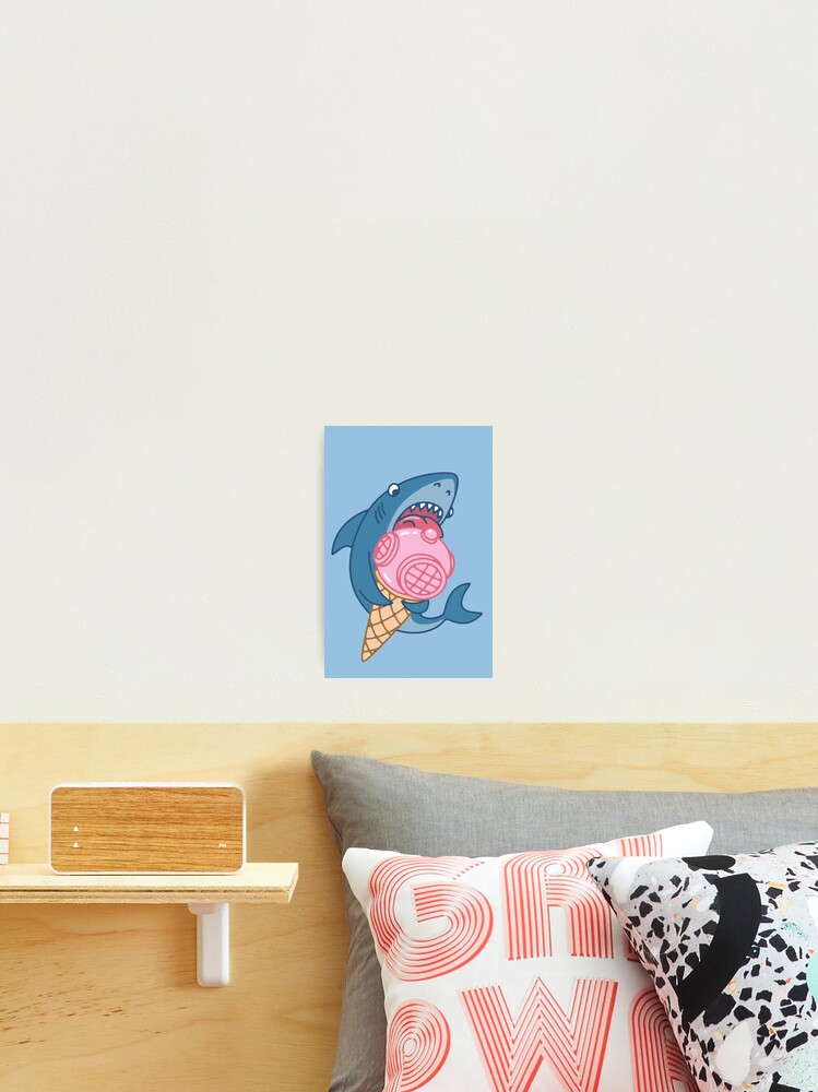 Thumbnail 2 of 3, Photographic Print, SHARK AND ICE CREAM designed and sold by gotoup.