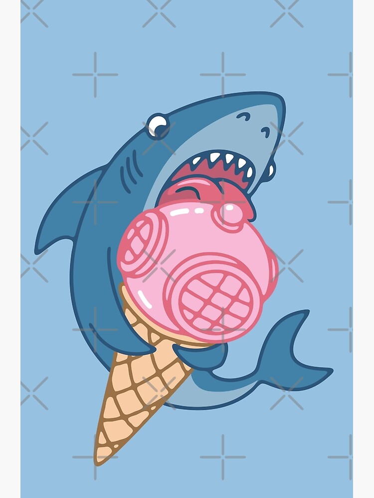 Thumbnail 3 of 3, Photographic Print, SHARK AND ICE CREAM designed and sold by gotoup.