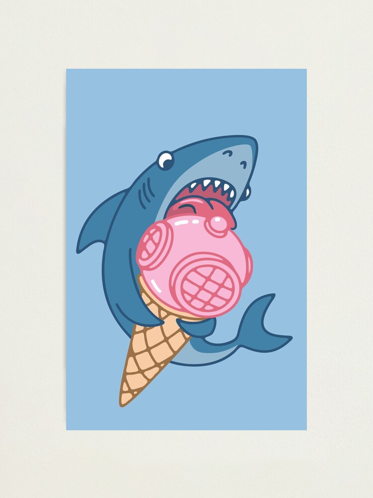 Thumbnail 1 of 3, Photographic Print, SHARK AND ICE CREAM designed and sold by gotoup.