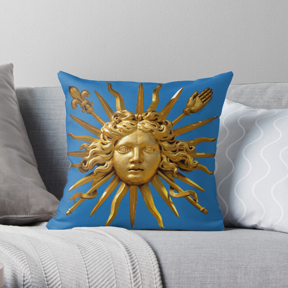 Symbol of Louis XIV the Sun King - Blue Background Jigsaw Puzzle