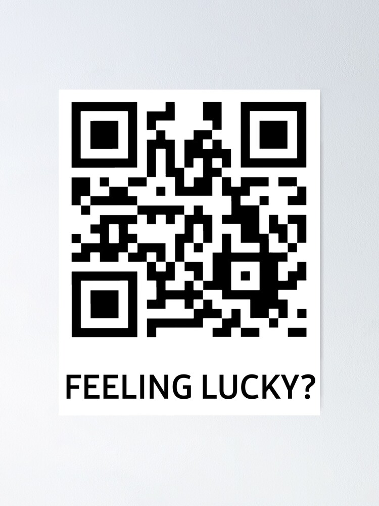 "Rick Roll QR Code" Poster for Sale by MaraLePoint | Redbubble