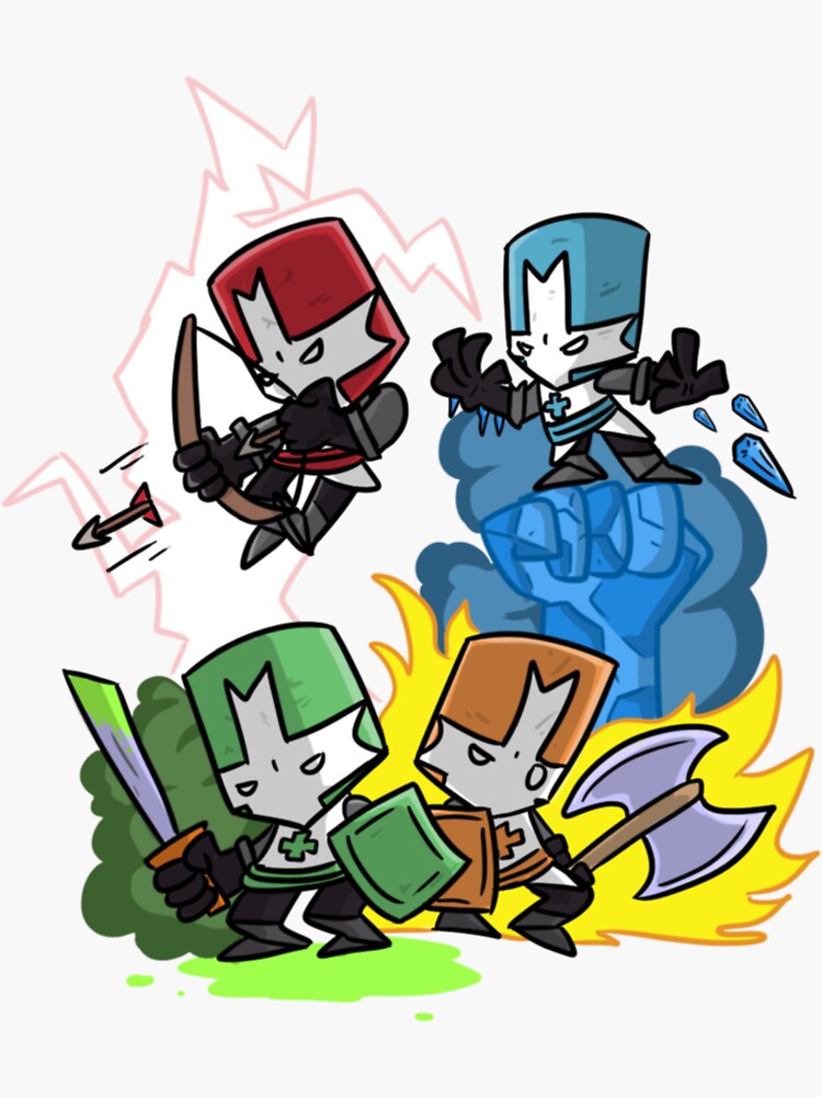 "Castle Crashers Sticker Design funny Castle Crashers Stickers" Sticker