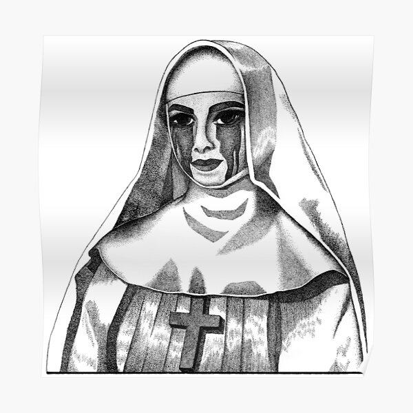 "Evil nun" Poster by dashamoore | Redbubble