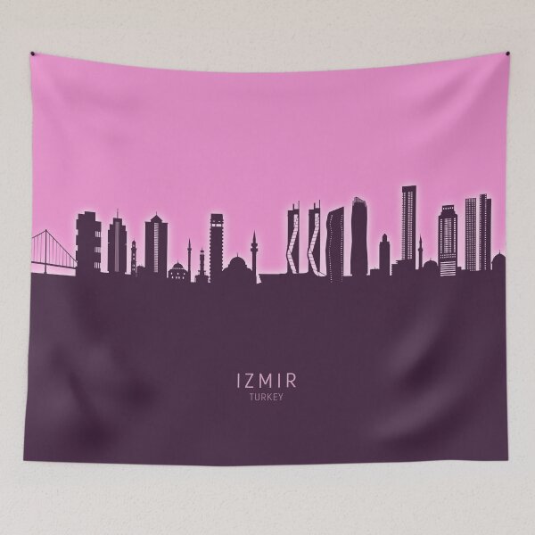 Aperçu de l'œuvre Izmir Turkey Skyline créée et vendue par ArtPrints.