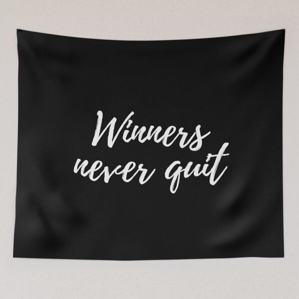 Item preview, Winners never quit -Three word motivational quote designed and sold by DesignsByDaddy.