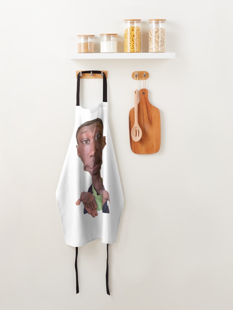 Alternate view of Khaby Lame Caricature Cutout Apron