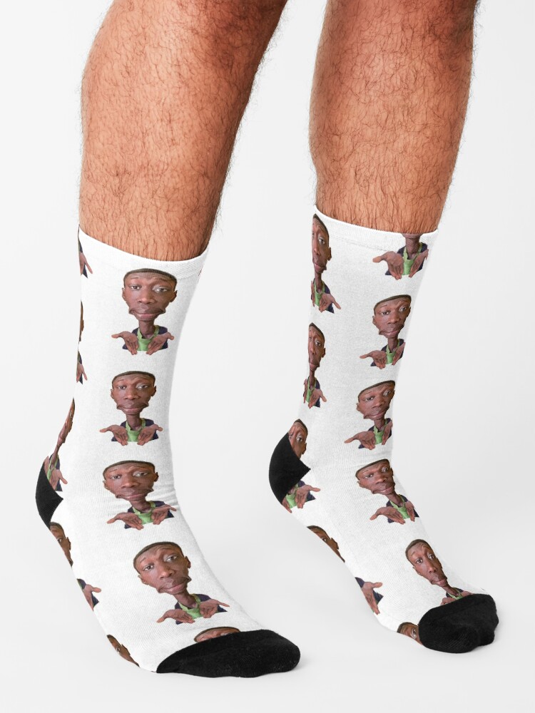 Alternate view of Khaby Lame Caricature Cutout Socks