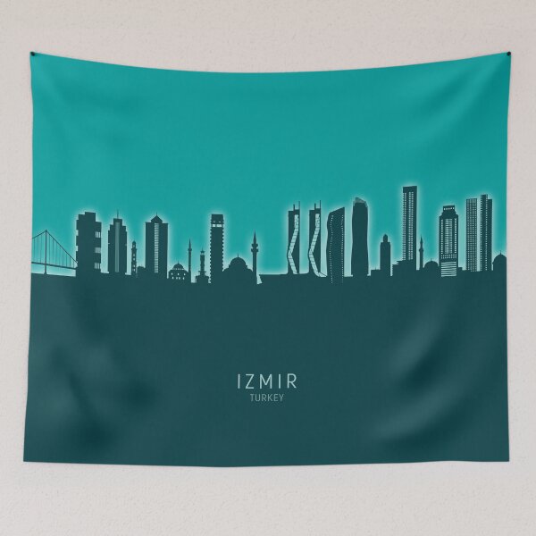 Aperçu de l'œuvre Izmir Turkey Skyline créée et vendue par ArtPrints.