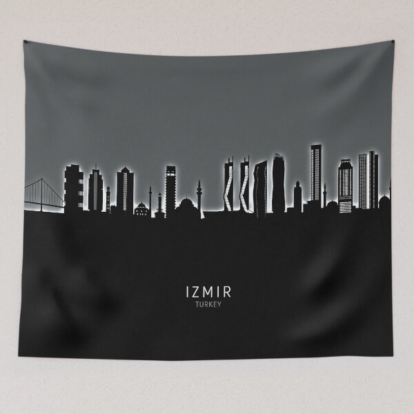 Aperçu de l'œuvre Izmir Turkey Skyline créée et vendue par ArtPrints.
