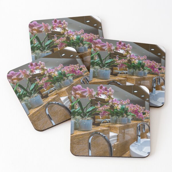 Item preview, Orchid Flower in a Elegant Bathroom with Sinks designed and sold by Mats Silvan.