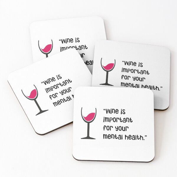 Item preview, “Wine is important for your mental health" designed and sold by urbanbuzzz.