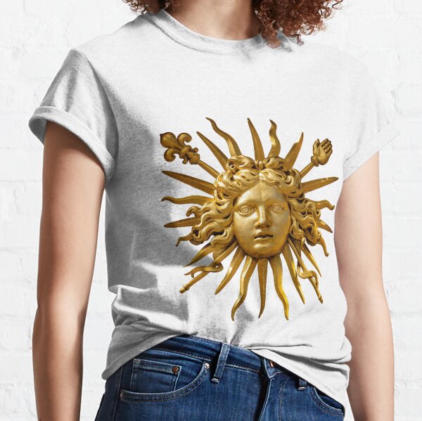 Fun Summer Retro History T-shirt. Sun King. Louis XIV. 