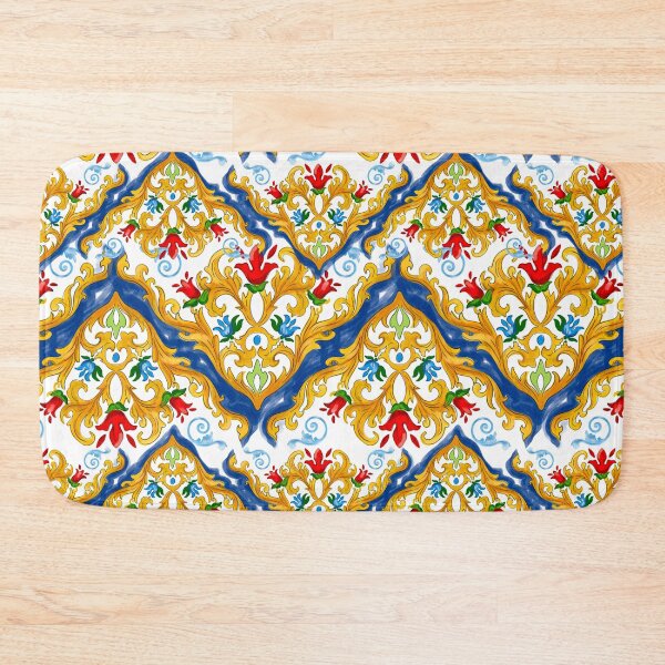 Item preview, Sicilian tiles,mediterranean,blue tiles ,lemons  designed and sold by MariaMarinova.