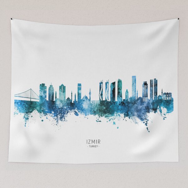 Aperçu de l'œuvre Izmir Turkey Skyline créée et vendue par ArtPrints.