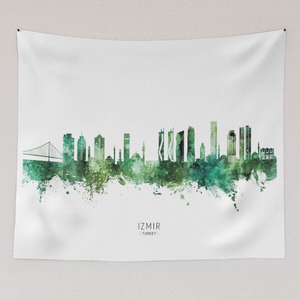 Aperçu de l'œuvre Izmir Turkey Skyline créée et vendue par ArtPrints.