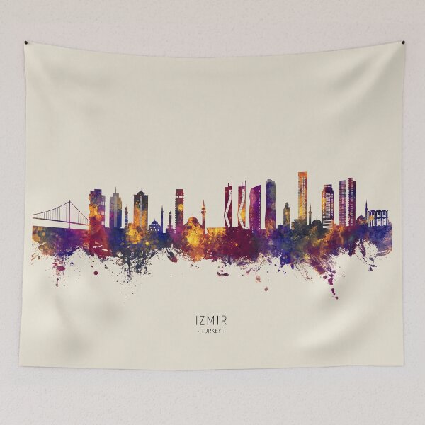 Aperçu de l'œuvre Izmir Turkey Skyline créée et vendue par ArtPrints.