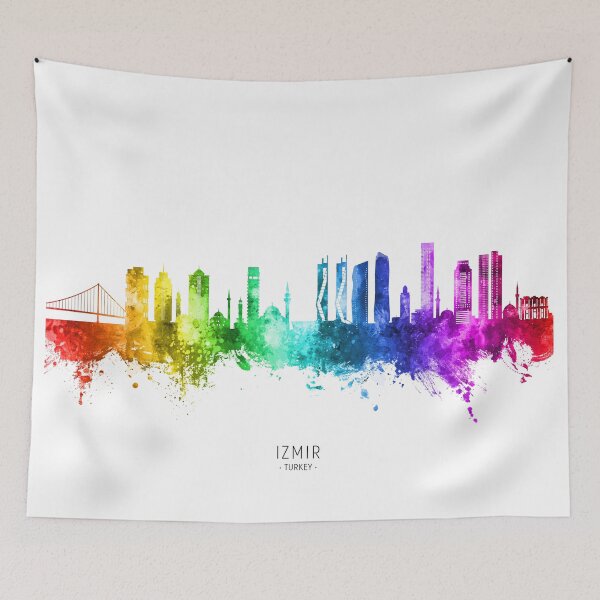 Aperçu de l'œuvre Izmir Turkey Skyline créée et vendue par ArtPrints.