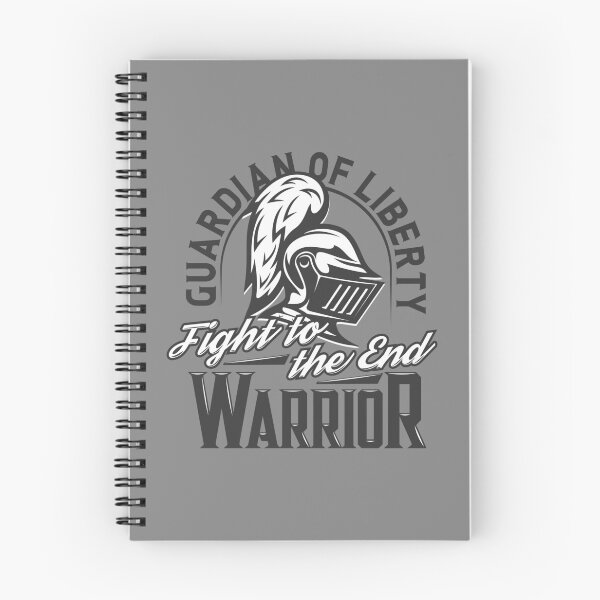 Item preview, Guardian of liberty - A design featuring a knight's helmet and the slogan Fight to the End Warrior designed and sold by velisani.