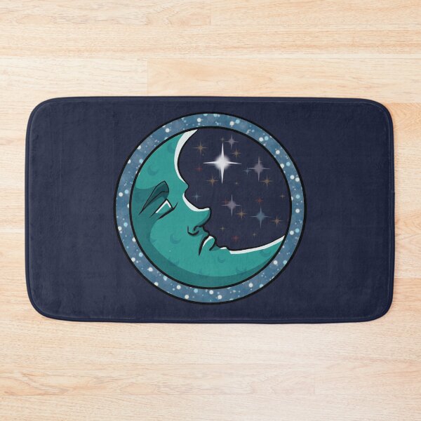 Item preview, Blue Man Face Crescent Moon designed and sold by C-Katt.