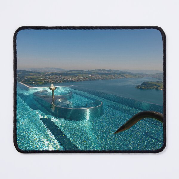 Item preview, Infinity Swimming pool and View over Mountain and Lake and City of Lucerne designed and sold by Mats Silvan.