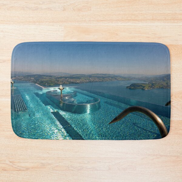 Item preview, Infinity Swimming pool and View over Mountain and Lake and City of Lucerne designed and sold by Mats Silvan.